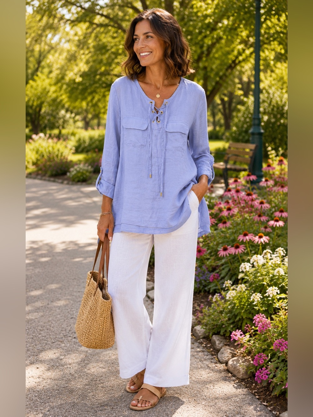 Ellen Tracey Linen Blouse